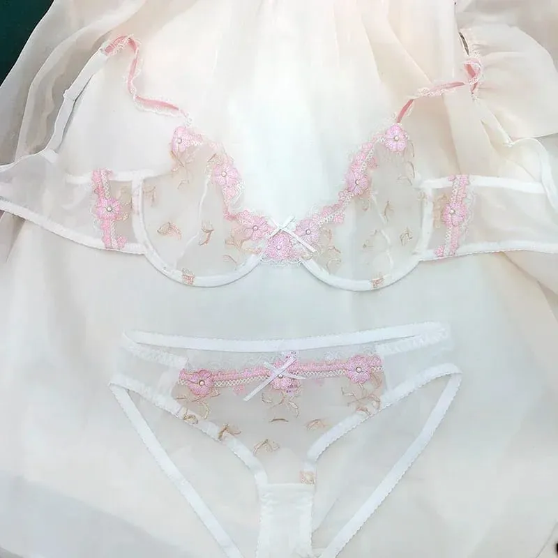 Κέντημα δαντέλα Push-Up Σετ σουτιέν Full Bust Petite Ρυθμιζόμενη Στήριξη Ανύψωσης Αντι-Χαλαρώματος Αναπνεύσιμα σέξι εσώρουχα για γυναίκες — image 9