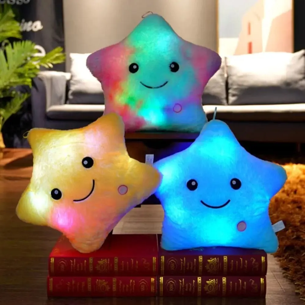 LED Electronic Star Plush Toy Soft Baby Kid Toys LED Star Doll Toy Home Decoration Star Soft Star Pillow — image 2