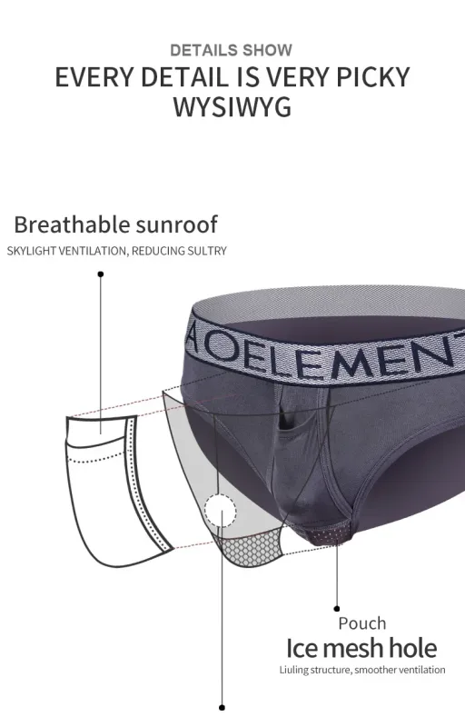 Bullet type separation scrotal panties men's briefs breathable varicocele U convex pouch — image 18