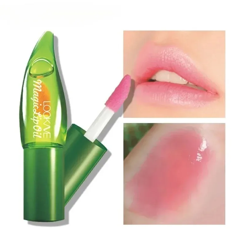 Aloe Vera Ενυδατικό κραγιόν Φυσικό Χρώμα Διαρκούς Θερμοκρασίας που αλλάζει Χρώμα Βάλσαμο χειλιών Ανθεκτικό στο ξεθώριασμα Θρεπτικό Μακιγιάζ Περιποίησης χειλιών — image 14