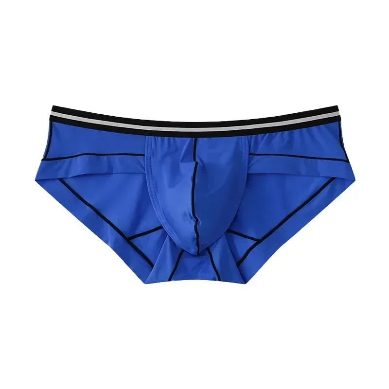 Ice Silk Briefs Seamless Panties Men Bulge Pouch Underwear Male Breathable Underpants Man Sexy U Convex Pouch Bikini Lingerie — image 4