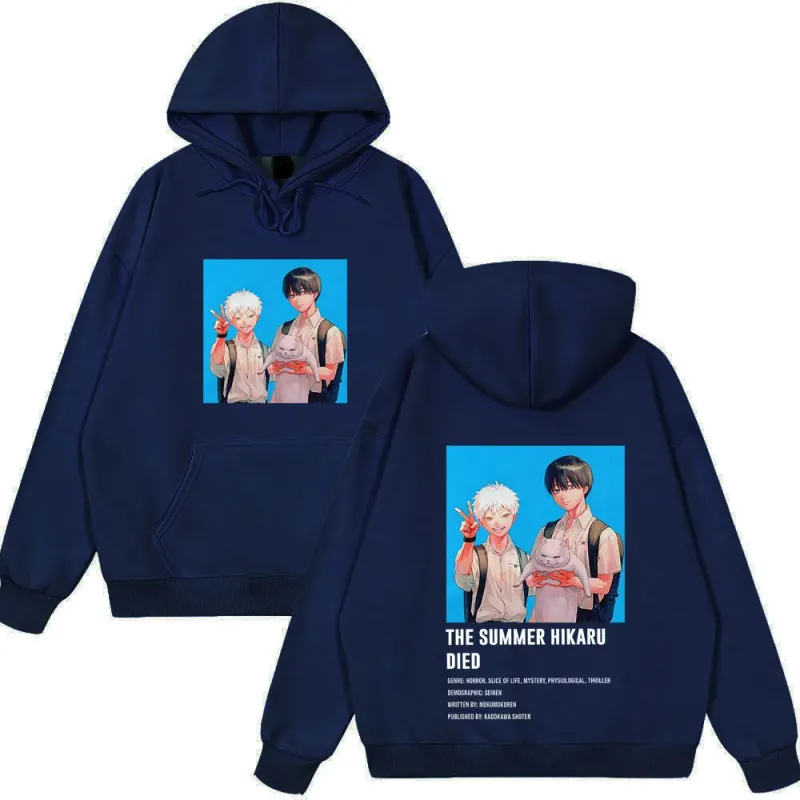 Anime The Summer Hikaru Died Hoodies Hikaru Yoshiki Manga Hoodies Men Women Casual Clothing Cozy Long Sleeve Funny Streetwears