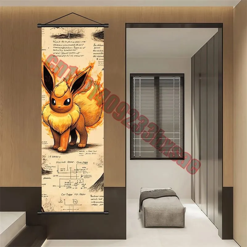 Έντυπη αφίσα Pokemon Έργα τέχνης τοίχου Anime Εικόνες Gengar Charizard Ζωγραφική Καμβάς Pikachu Κρεμαστά ρολά Διακόσμηση δωματίου στο σπίτι