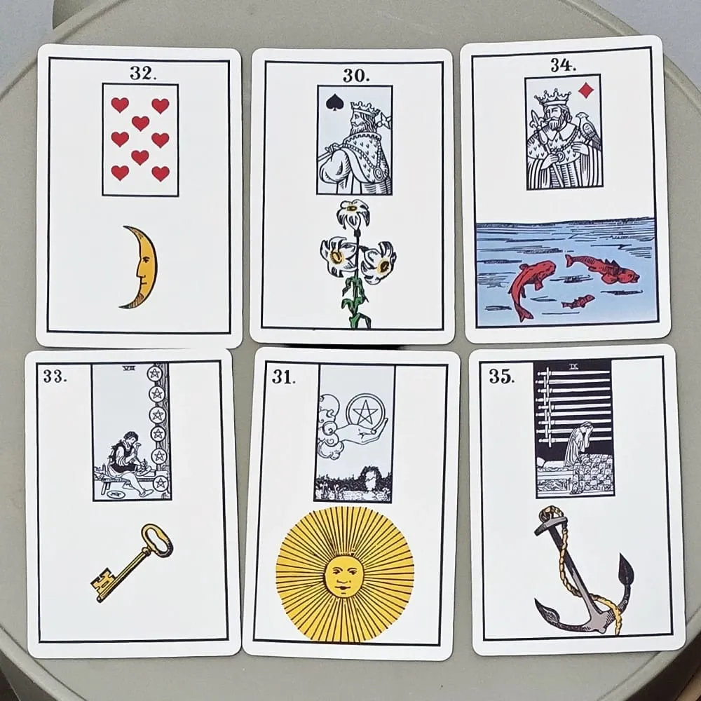 The New York Lenormand Deck – Historical 36-card Divination Deck Vintage Style Cartomancy Κάρτες με διπλό ανάγλυφο — image 5