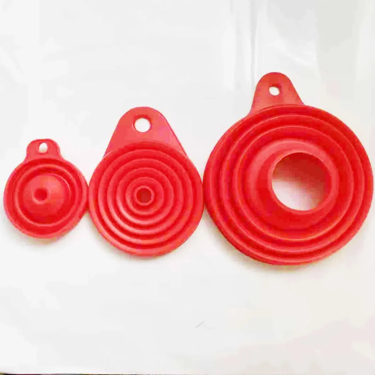 Kitchen Use Funnel for Filling Bottles Small Wide Mouth Silicone Collapsible Funnel Set for Transferring Liquid Powder Transfer