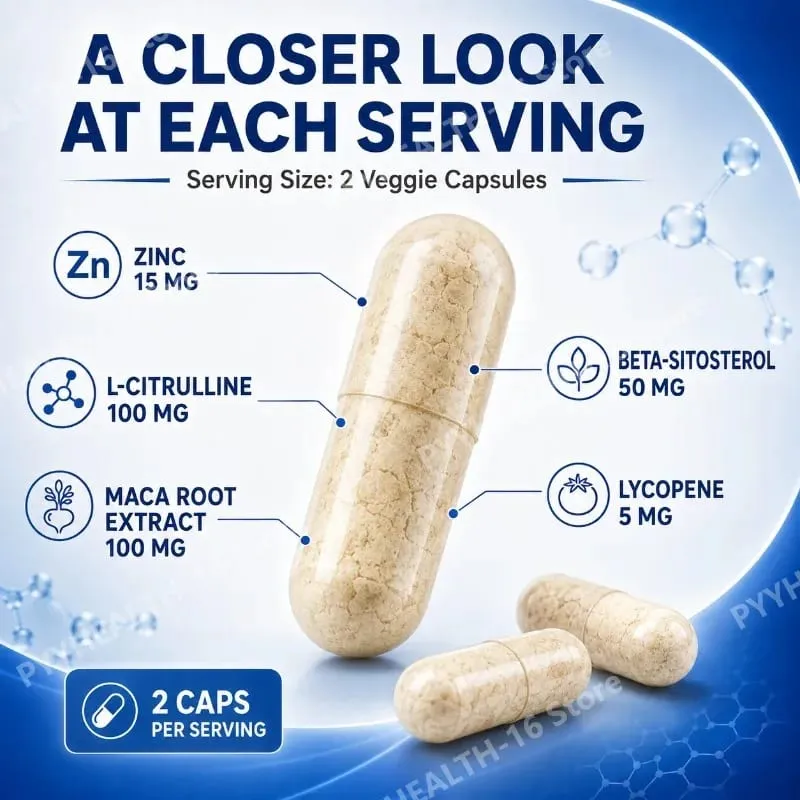 NAD+ Férfi Komplex Kapszula Cellular Energy Support Resveratrol Maca Prosztata egészségének és vizeletürítési kényelmének támogatása 60 kapszula — image 3