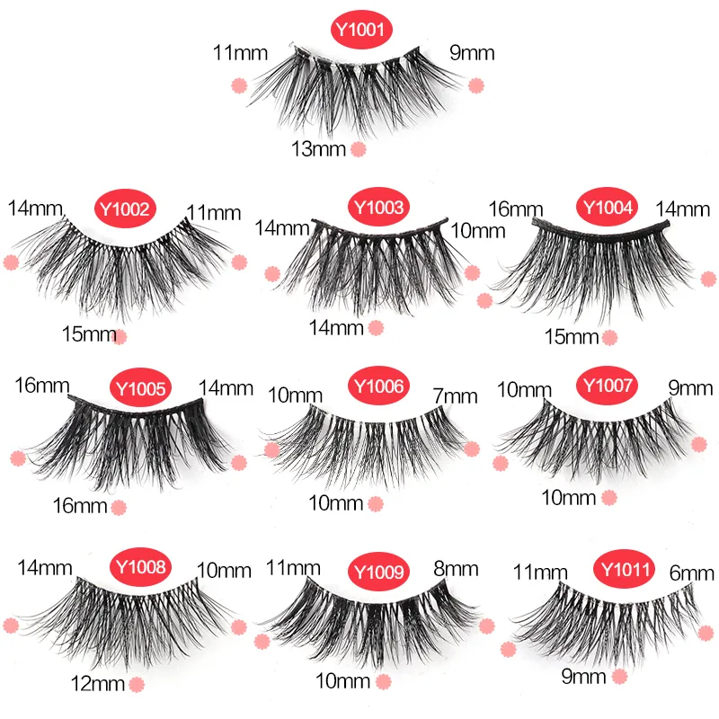 Half Eye Lashes Cat Eye Lashes 3/5/10 Pairs False Eyelashes Fluffy Soft Natural Look Clear Band 3D Mink Lashes Extension Makeup