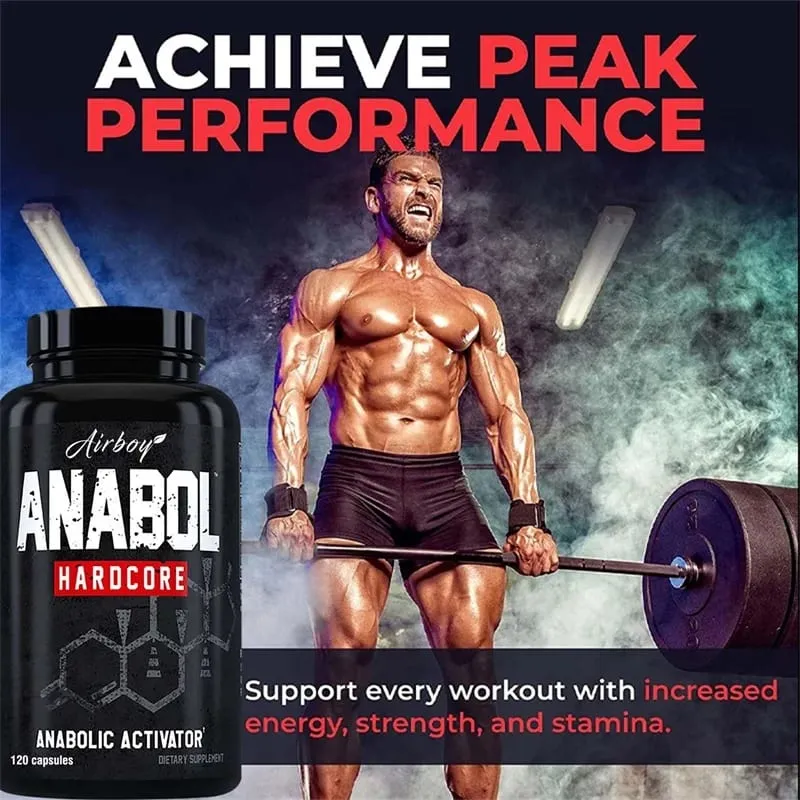 Anabol Hardcore Supplement - Muscle Growth Improved Endurance Stress and Mood Relief and Overall Health — image 7