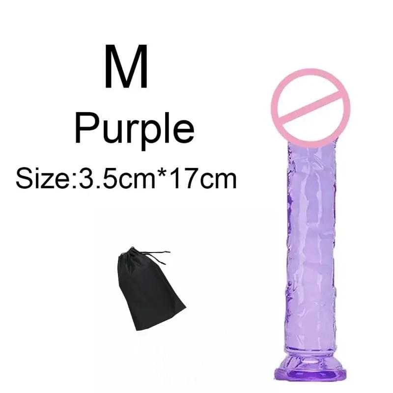 Σούπερ φθηνό 6 μεγεθών Ρεαλιστικό Soft Jelly Dildo Butt Prig βύσματα Παιχνίδι σεξ ενηλίκων για γυναίκες και άνδρες Κολπικός και πρωκτικός αυνανισμός — image 29
