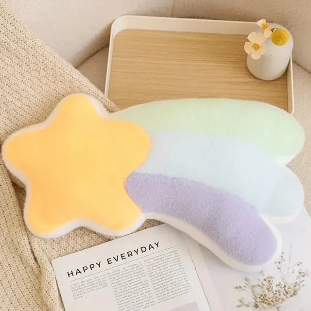 Rainbow Wish Star Moon βελούδινο μαξιλάρι Πολύχρωμο Crown Cloud Μαλακό παιχνίδι Μαξιλάρι Μαξιλάρι Καναπές Διακόσμηση σπιτιού Μαξιλάρια ριχτάρι — image 10