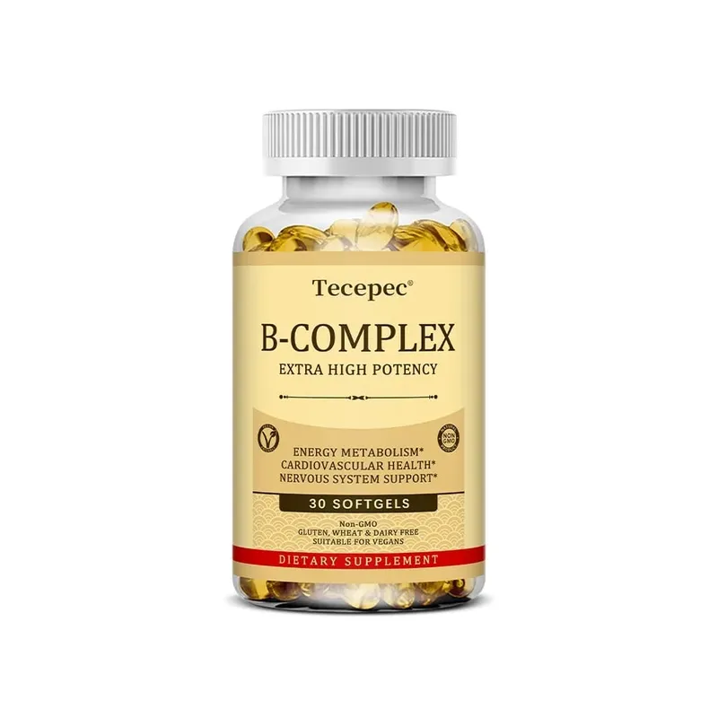 Tecepec B-Complex Vitamin Supplements (B12 B1 B2 B3 B5 B6 B9 Folic Acid & Biotin) Immune & Energy Support Softgels NON-GMO — image 9