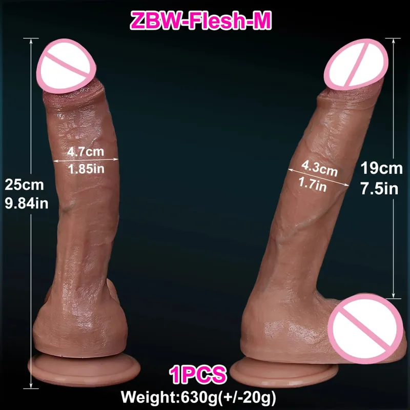S M L רך ריאליסטי אנאלי גדול דילדו כפול סיליקון כוס יניקה Glans פין צעצועי מין לגברים נשים גיי אוננות אורגזמה זין — image 13