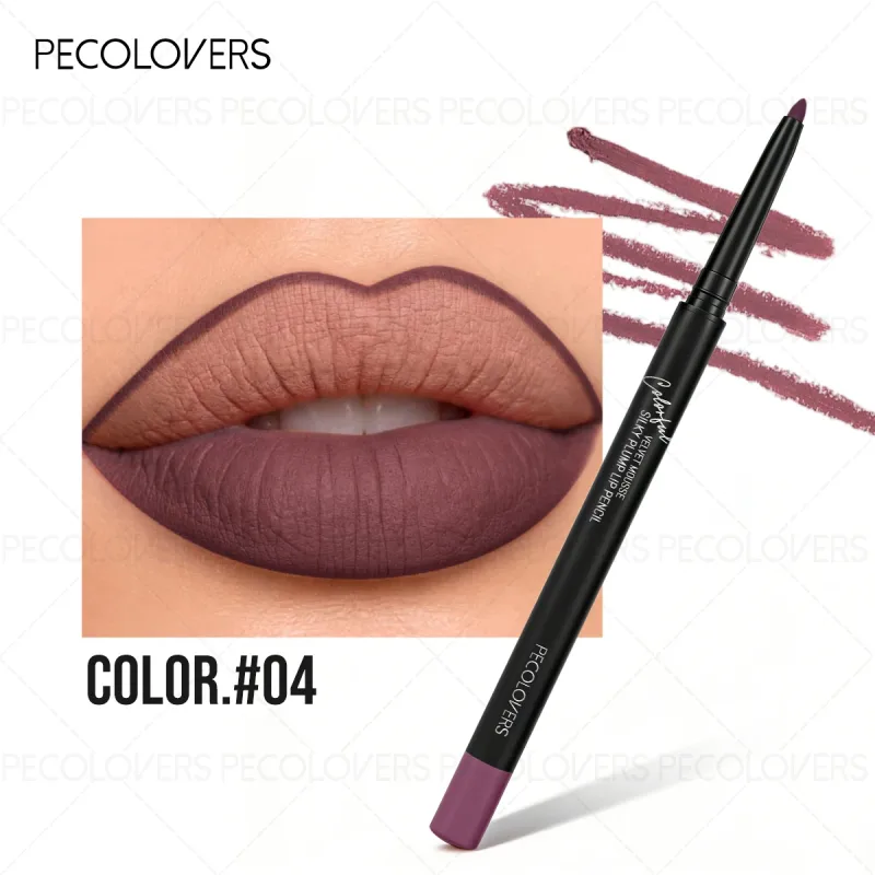 Ματ Lip Liner Φυσικό στυλό κραγιόν για όλους τους τύπους φωτός Ακριβής καθορισμός γραμμών χειλιών γυμνό ροζ μπεζ κόκκινο τόνους καθημερινό μακιγιάζ
