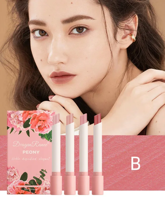 Σετ κραγιόν τσιγάρων 4 τμχ Velvet Matte Lip Gloss Αδιάβροχο Smoke Lip Stick σέξι Κόκκινη απόχρωση χειλιών Γοητευτικό μακιγιάζ για τα χείλη — image 5