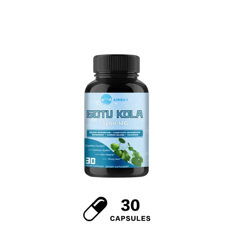 Gotu Kola Capsules - Brain Cognition Immune System Skin Energy & Circulation Supplement - Non-GMO & Gluten FreeSupplements