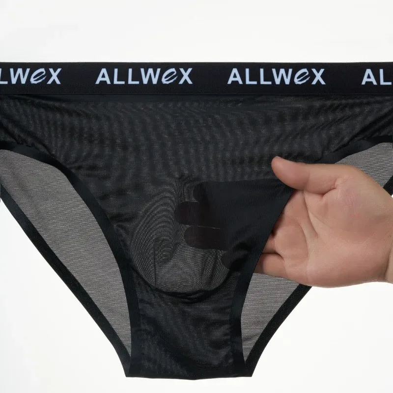 Ice Silk Seamless Briefs for Men Sexy Smooth Underwear 3D Pouch Underpants Comfortable Lingerie Panties Male Low Rise Knickers — image 6