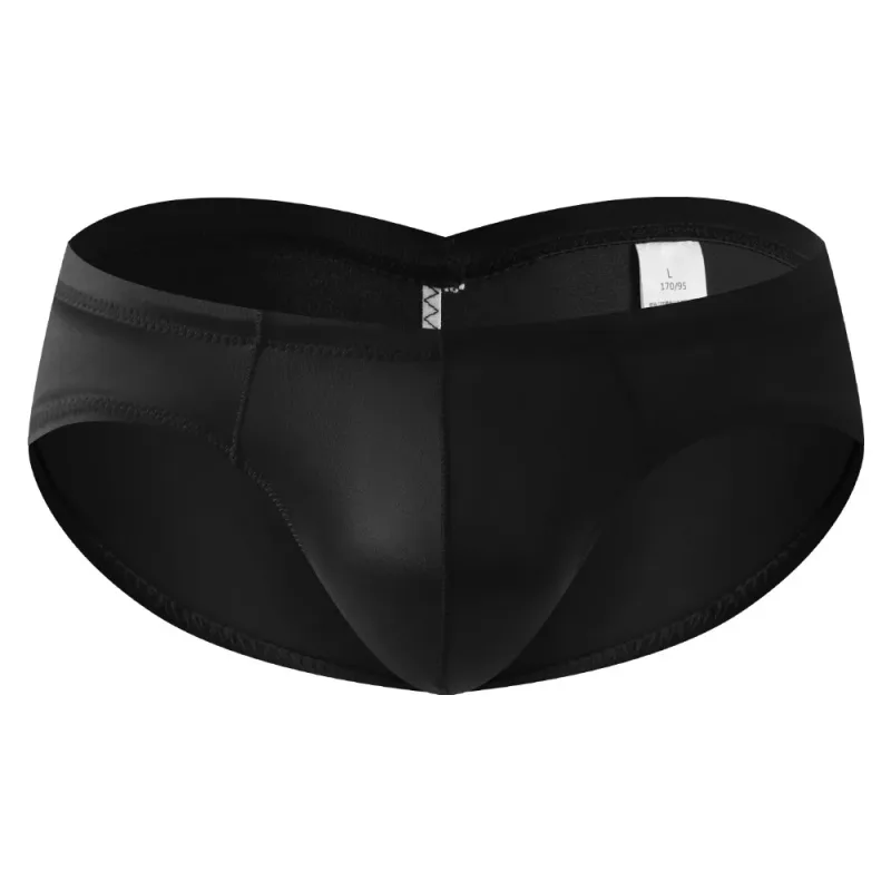 Smooth Low Waist Male Underwear Ice Silk Bulge Pouch Satin Silk Briefs Glossy Shiny Lingerie Men's Triangle Panties Youth — image 16