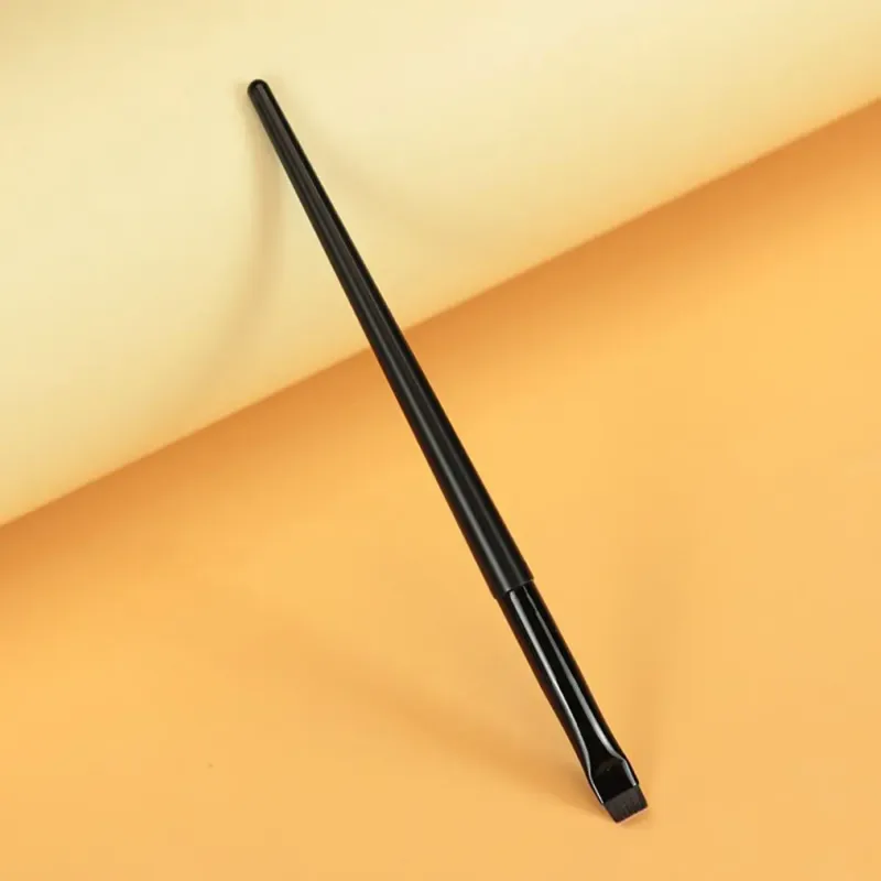 Up ferramenta oblíqua escova de cosméticos beleza lâmina pincéis de maquiagem forro escova de sobrancelha angular fino pincéis de delineador plana escova de sobrancelha — image 10
