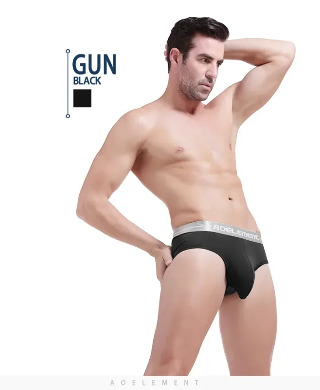 1pc Modal capsule lift U convex men's underwear bullet separate ice silk capsule pouch briefs — image 17