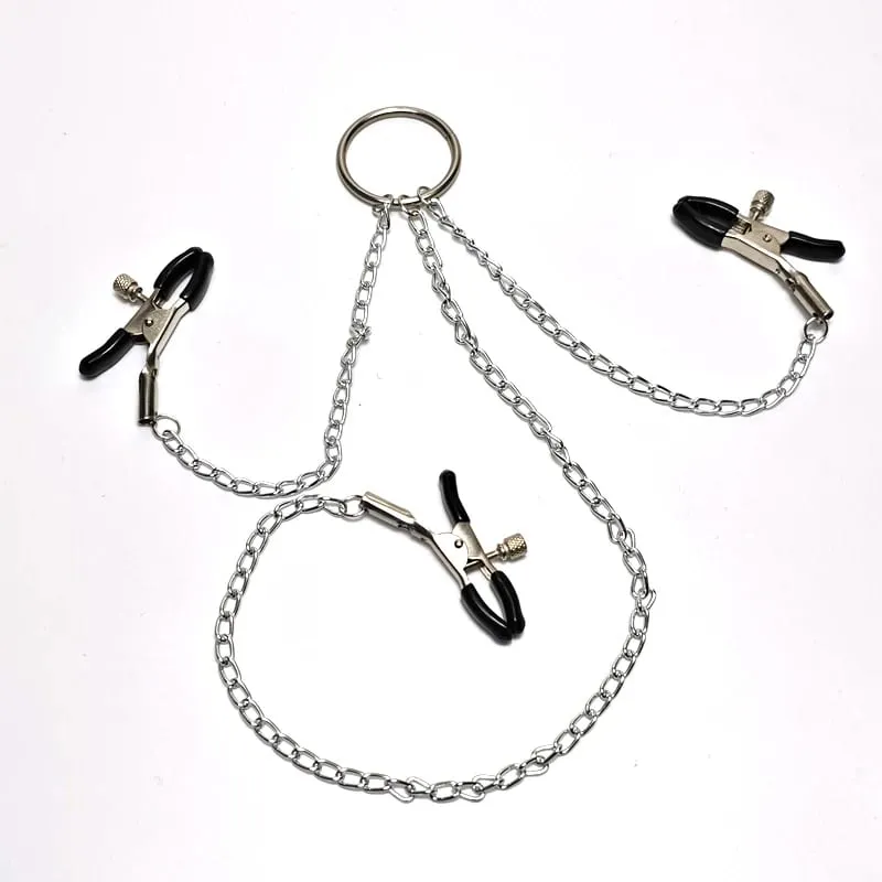4 Style Steel Nipple Clamps With Chain Bdsm Bondage Slave Fetish Nipple Labia Clitoris Stimulator Sex Toys For Women Sexy Toys — image 1