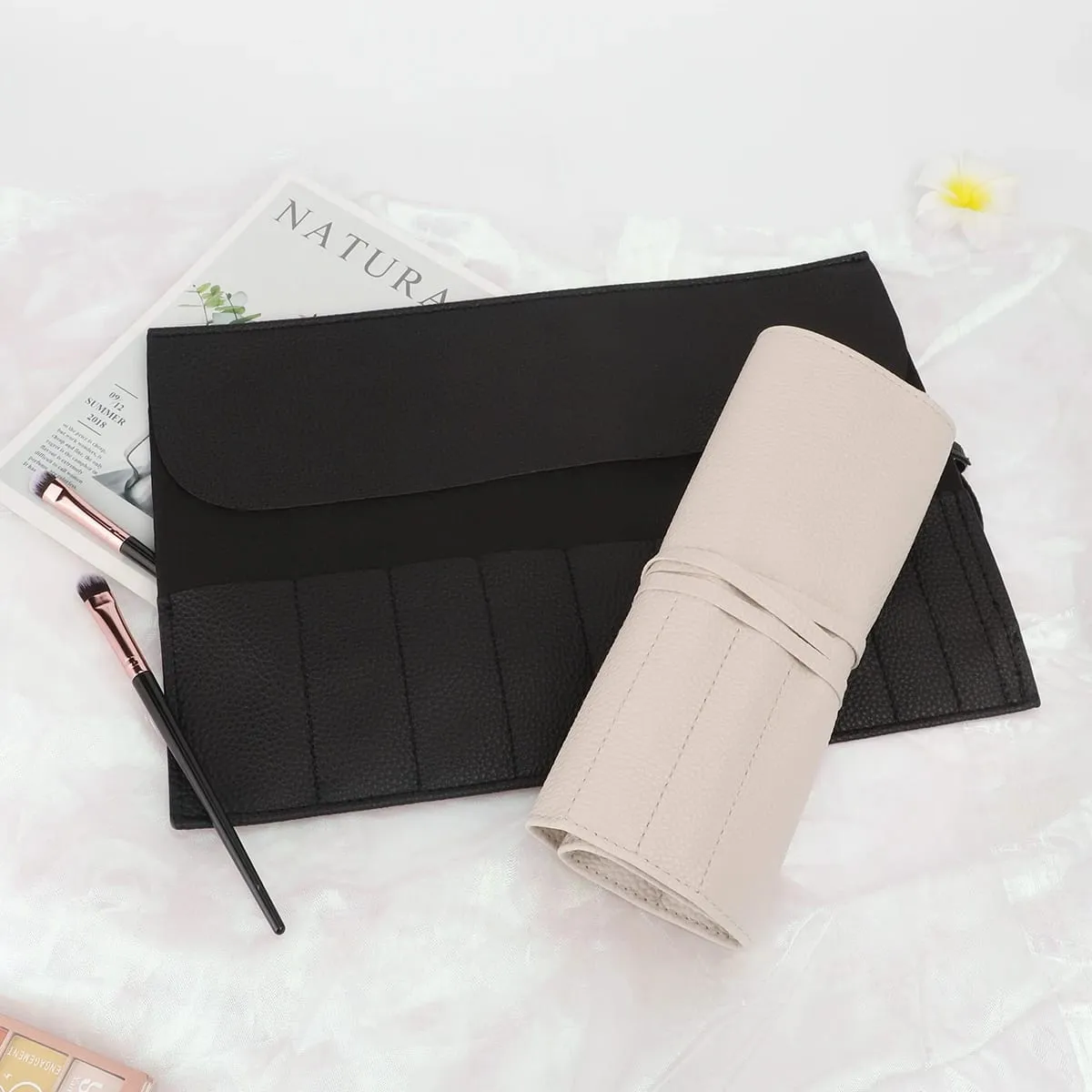 Θήκη για πινέλο μακιγιάζ Roll Up Organizer πινέλα μακιγιάζ Ταξιδιωτικά πινέλα μακιγιάζ Τσάντα καλλυντικές τσάντες Θήκη για γυναίκες Βούρτσες φρυδιών — image 4