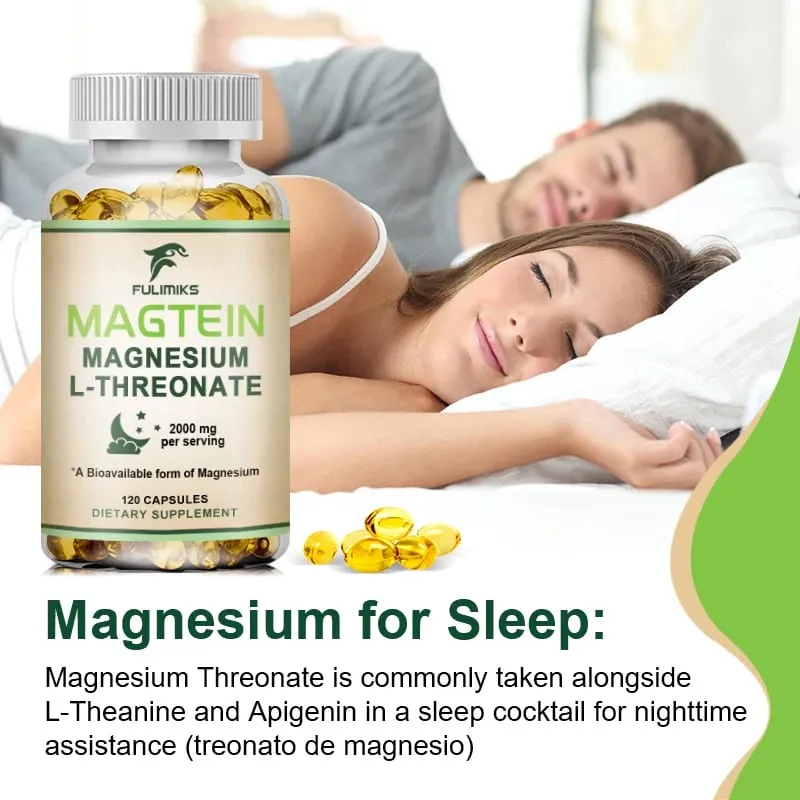 Magtein Magnézium L-Treonát Kiegészítő Klinikailag tanulmányozták az agy növelésére, a magnézium javítja a memóriát és a pihentető alvást — image 7