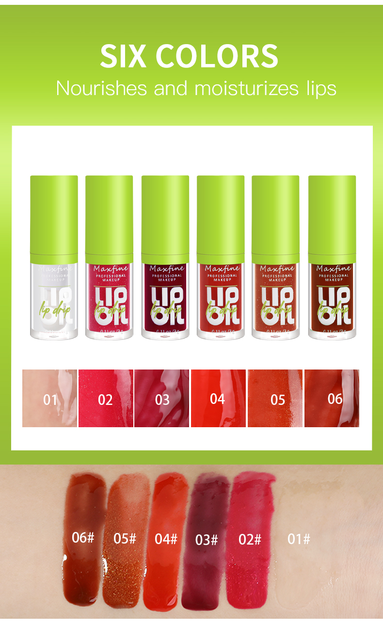6-τόνων ενυδατικό lip gloss φωτεινό λάδι lip gloss ενυδατικό διαφανές υγρό lip gloss φυσικό lip gloss make lip — image 5