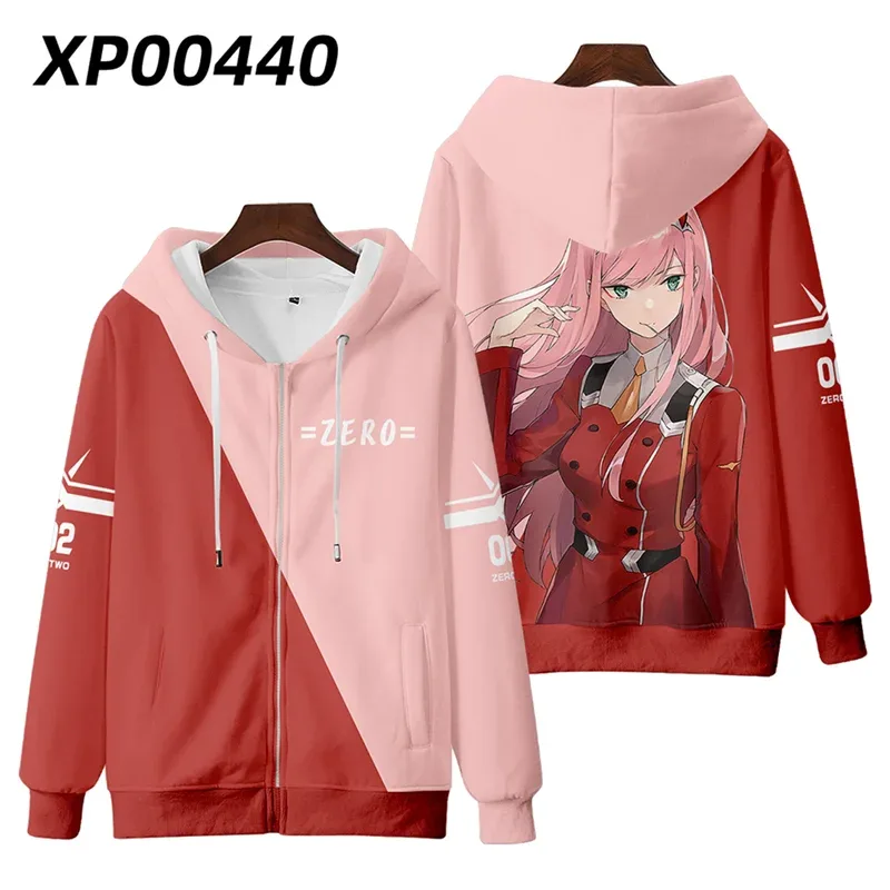 Hot Japan Anime Darling In The Franxx Cosplay Zipper Hoodies 3D Druck Männer Frauen Hip Hop Trainingsanzug Zipper Hoodie Männer der Kleidung — image 12