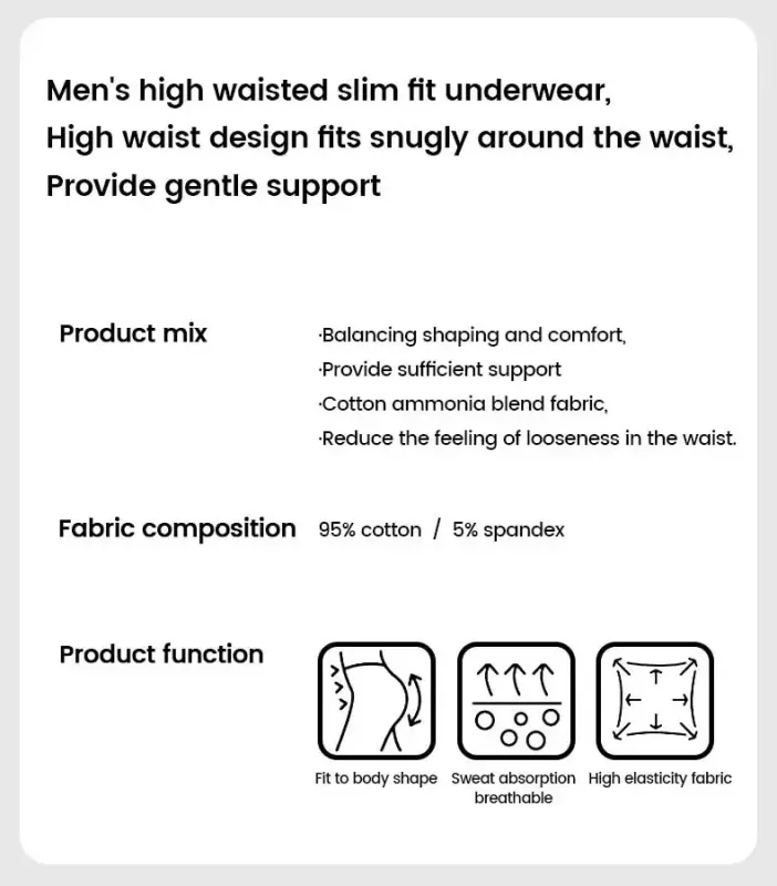Men's High-Waist Cotton Underwear, Slim-Fitting Waist-Protecting, Plus-Size Warm Triangle Sports Briefs — image 18