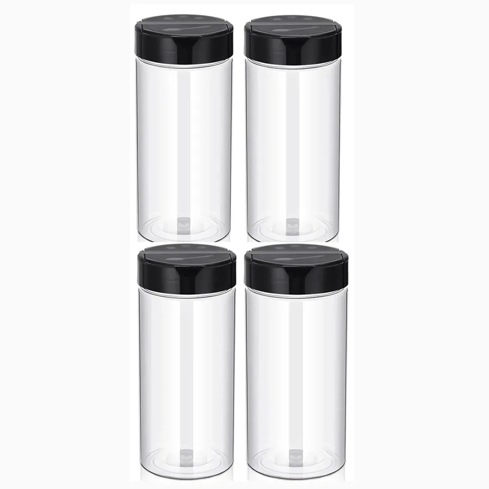 Πλαστικά διαφανή δοχεία μπαχαρικών 400 ml με δοχεία καρυκευμάτων με καπάκι σέικερ για κουζίνα και μπάρμπεκιου — image 10