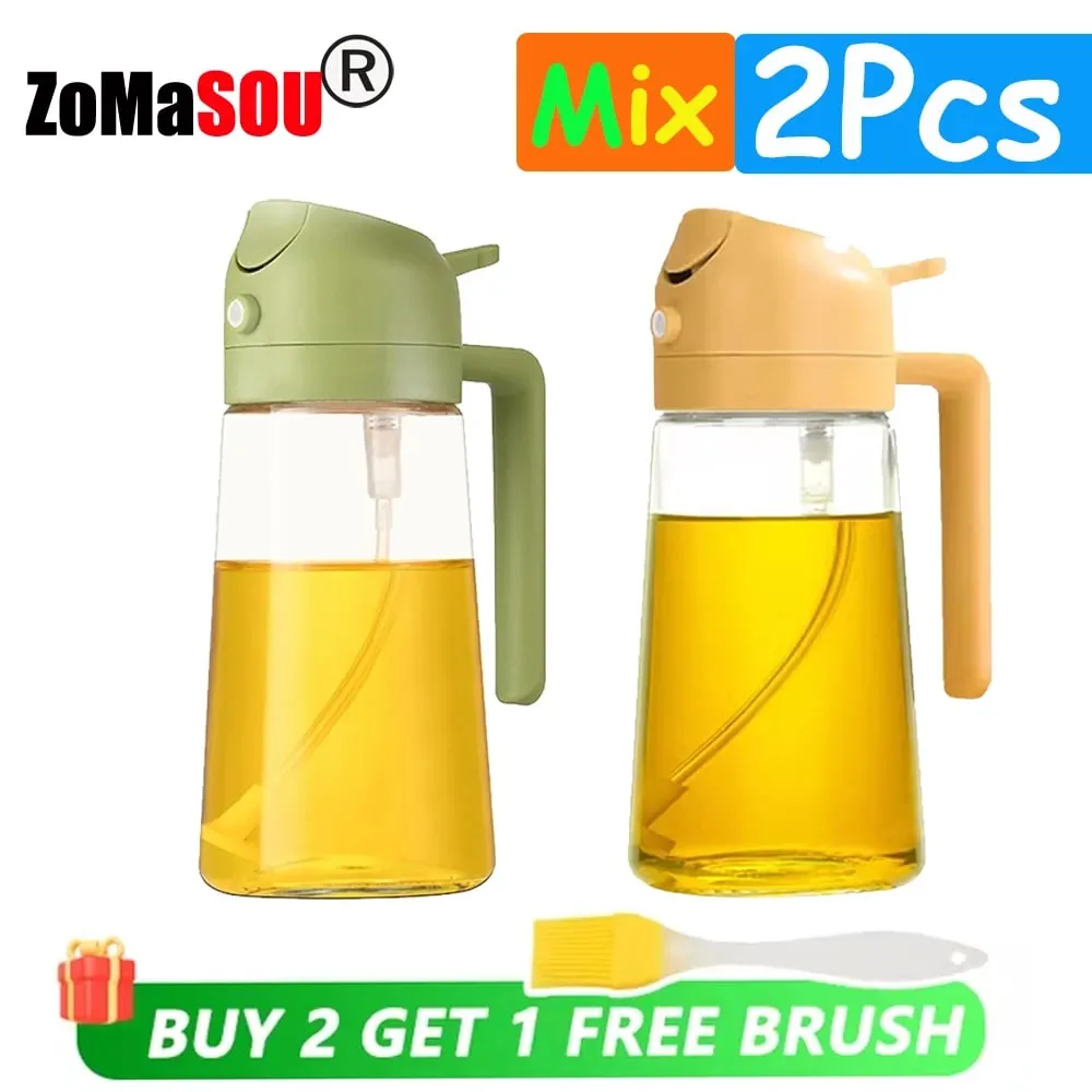 1-4 יחידות 2-in-1 מרסס לשפוך שמן בקבוק ריק מיכל שמן מתקן אידוי מטבח ברביקיו קמפינג כלי בישול — image 17