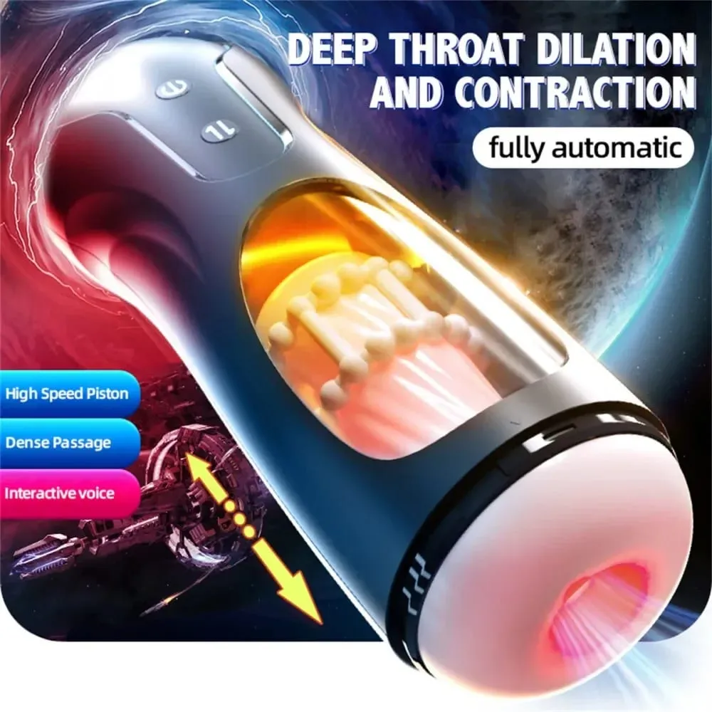 Masturbation Cup for Men with Electric Telescopic Automatic Telescopic Piston Pumping Masturbation Device Adult Sex Toys — image 2