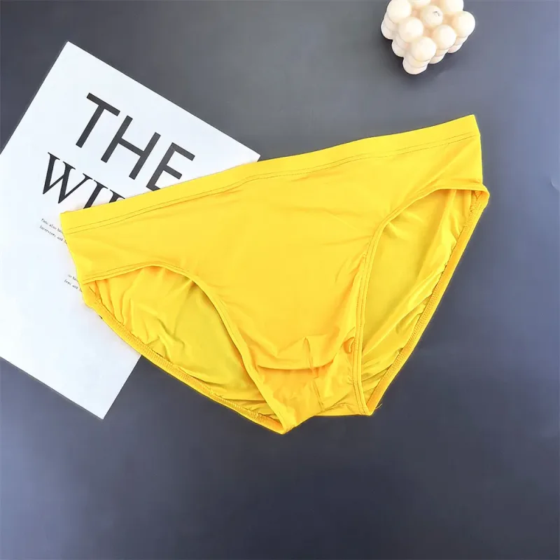 Business Men Ice Silk Briefs Quick Dry Seamless Nylon Male U Pouch Convex Underwear Sexy Plus Size Underpants Lingerie — image 19