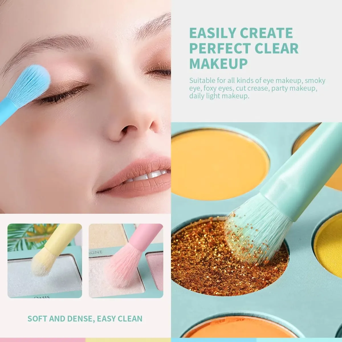 17 Color Multi-Color Makeup Brushes Macaron Color Brushes Eyeshadow Foundation Makeup Brush Set Colorful Makeup Tools Full Set — image 4