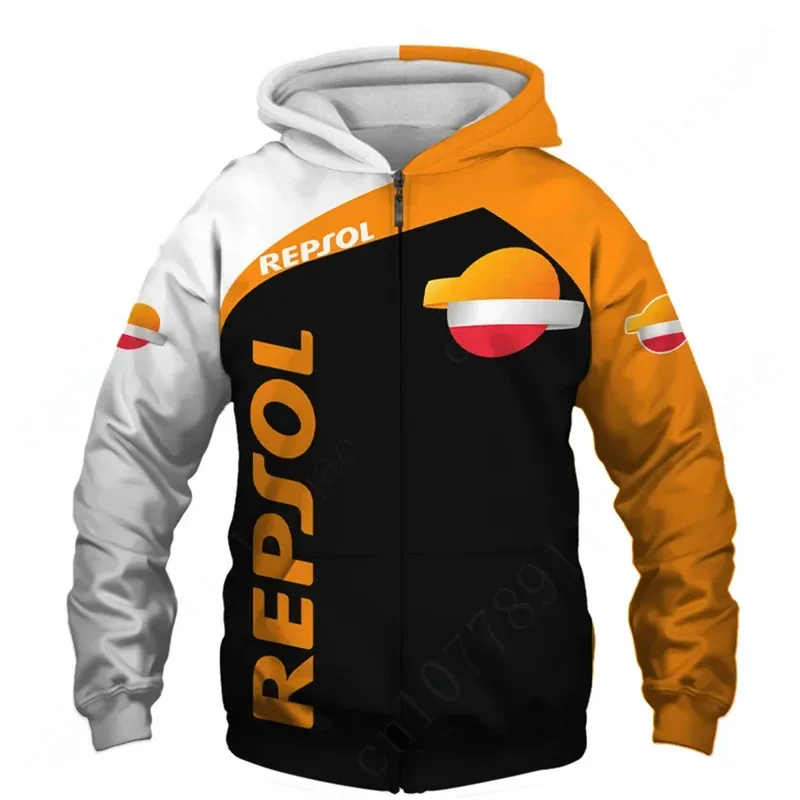Repsol Unisex Kleidung Anime Zip Hoodies Harajuku Hoodies Für Männer Frauen Casual 3D Druck Sweatshirt Essentials Pullover Top — image 6