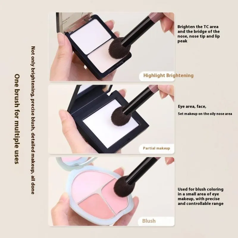 【1 τεμ. Small Fan Shape Blusher Brush Powder Blush Cream Liquid Blush Brushes Makeup Precise Blush Brush Brush Tools Makeup】 — image 3