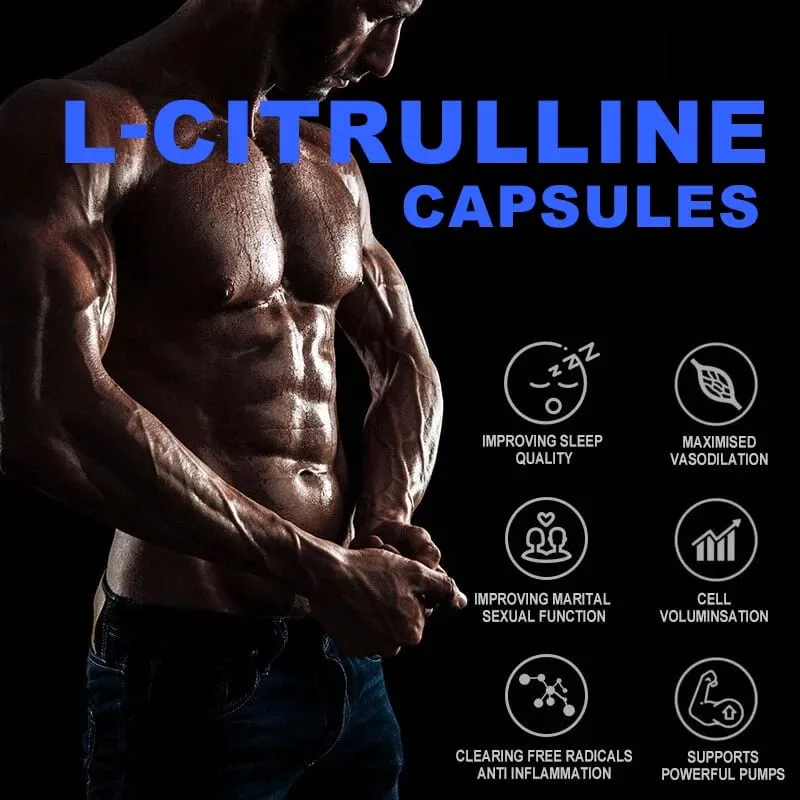 Κάψουλες L-Citrulline Μέγιστης Αντοχής Υποστηρίζουν τα Αιμοφόρα αγγεία Αντοχή Μυϊκό Πόνο για Bodybuilding & Προπόνηση Ενδυνάμωσης — image 3