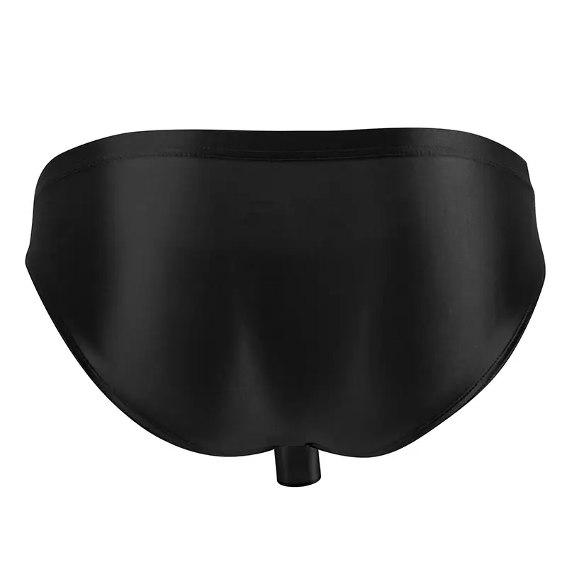 High Elastic Bikini Briefs gay Men's glossy underwear open Pouch Panties Men Smooth gay underwear — image 16