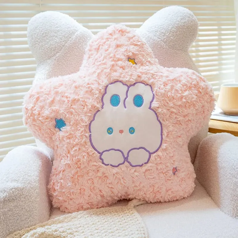 45 ס"מ כרית Kawaii ארנב קריקטורה כוכב ירח כרית כרית אושר יצירתי רך משפחה רך צעצוע קטיפה ספת עיצוב הבית כרית קטיפה