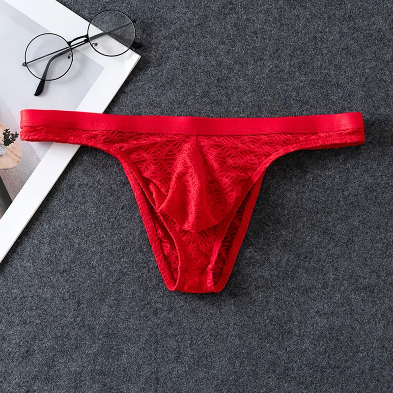 Men Thongs Briefs Jacquard Sheer Men's Underwear Sexy Accessories Hot Low Rise Pouch Very Hot Lingerie Breathable Underpants 3256810404028463 — image 4