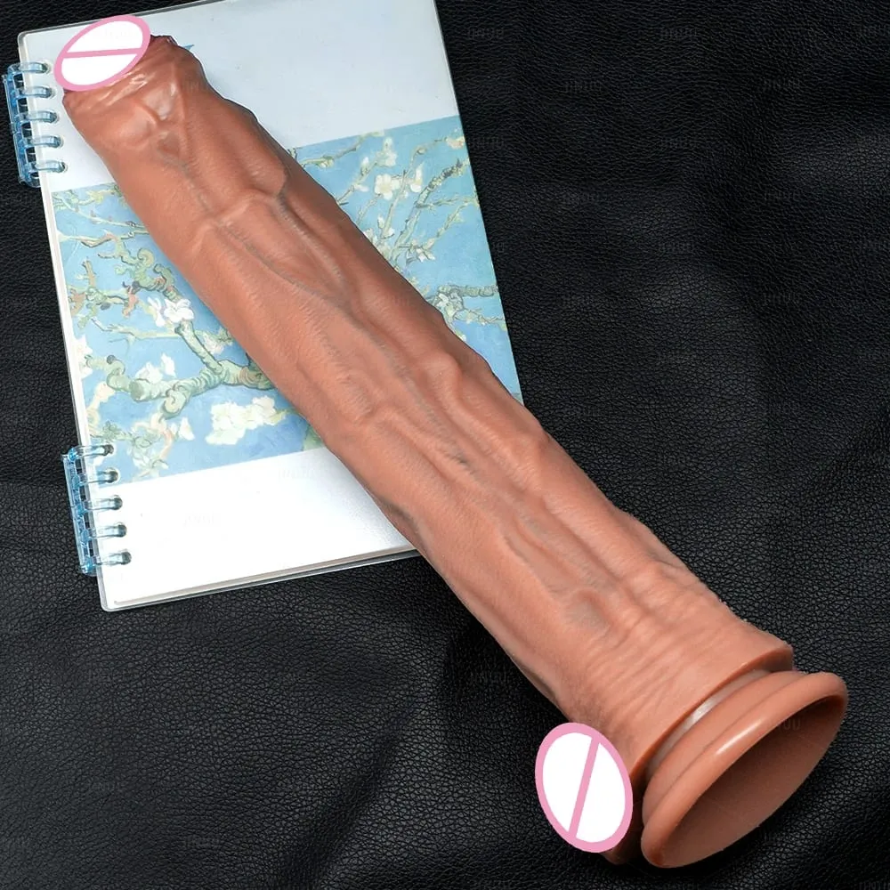 Consolador grande realista de 5 tamaños, ventosa de silicona, pene enorme, masturbación para parejas, pene suave, mujer, hombre, juguete sexual Anal para adultos — image 5