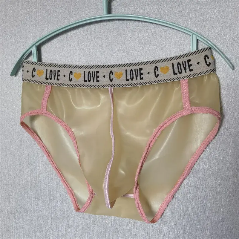 Men Sexy Latex Briefs Seamless Underwear Scrotum Bulge Panties Men Clothes Inner Wear Athletic Underpants Porns Bikini Bottom — image 2