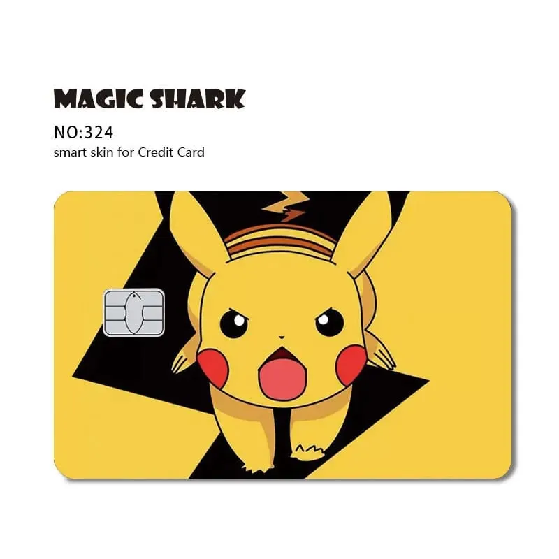 Maigc Shark Cute Pokemons Mewtwo Eevee Pikachu Gengar Sticker Film Cover for Debit Credit Card No Fade — image 10