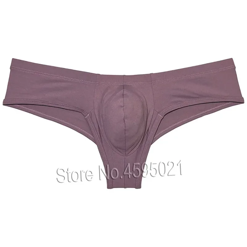 Men's Low Waist Bikini Briefs Underwear Male Bikini Enhance Pouch Boxershorts Micro Trunks Underpants Soft Briefs — image 16
