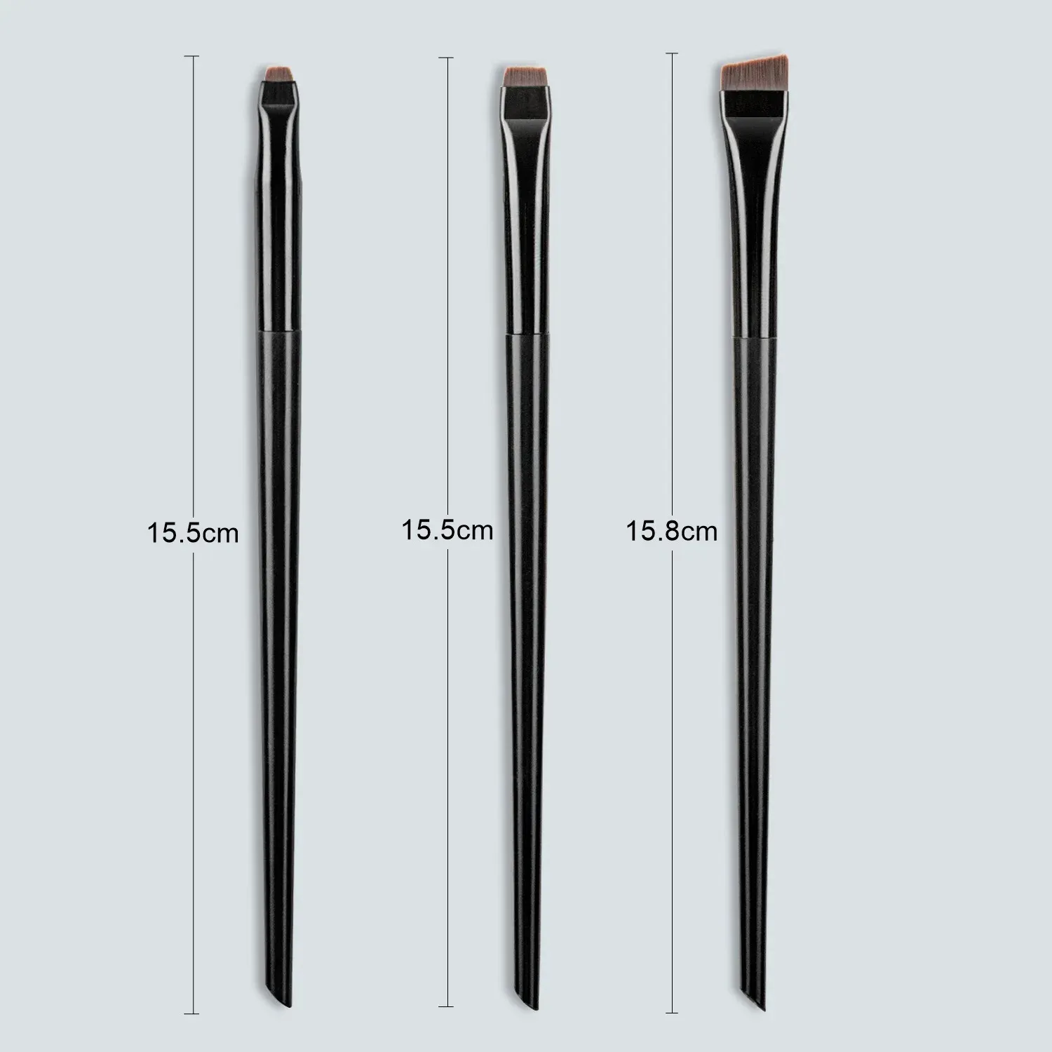 3 τμχ/σετ Blade Eyeliner Brush Brush Brush Portable Flat Fine Eye Liner Brow Contour Makeup Brushes Εργαλείο μακιγιάζ — image 4