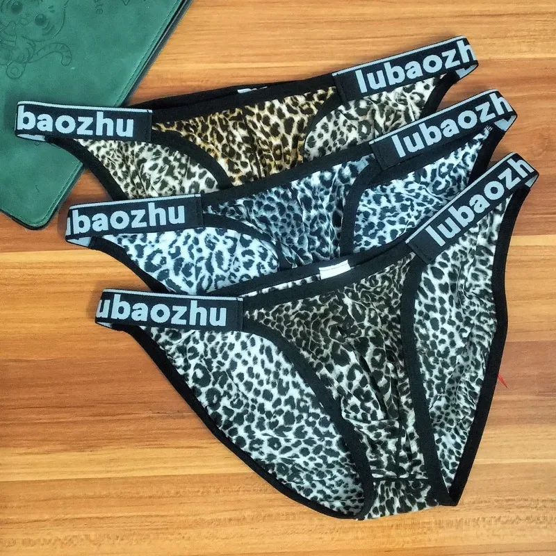 2026 Leopard Pouch Underwear Men Underpants Panties Soft Mens Swimming Briefs Sexy Low-waist Breathable Трусы Мудские Хлопковые — image 1