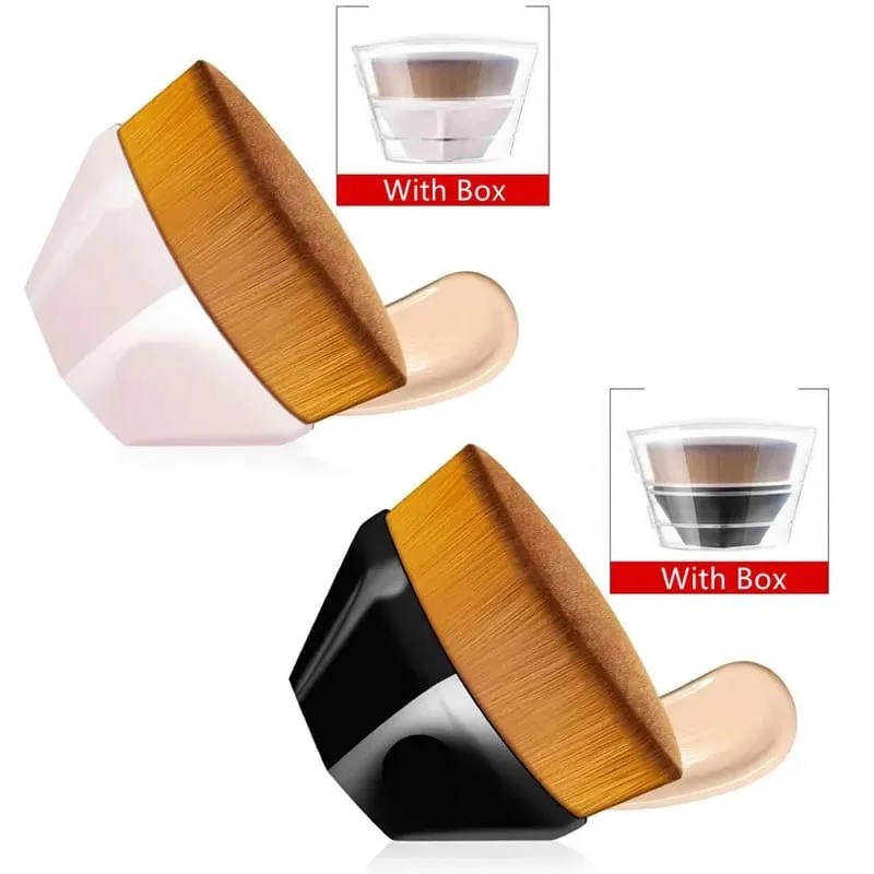 1/2 pçs novo pincel mágico de maquiagem beleza pó rosto blush pincéis portátil profissional fundação escova grande cosméticos base macia