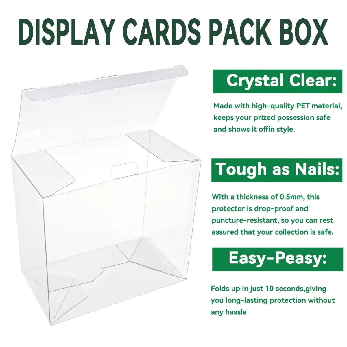 5/10 τμχ Clear PET Booster Box Protector Case for PTCG TCG Cards Ανθεκτικό στις γρατσουνιές Display Storage Shell for Trading Cards