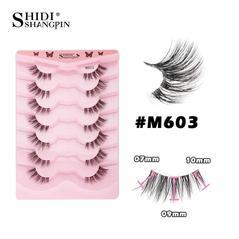 Half Lashes Cat Eye Lashes 3D Natural Finged End Eye Elong Lashes Fox Eye Lashes Faux Mink Lashes Μακιγιάζ — image 29