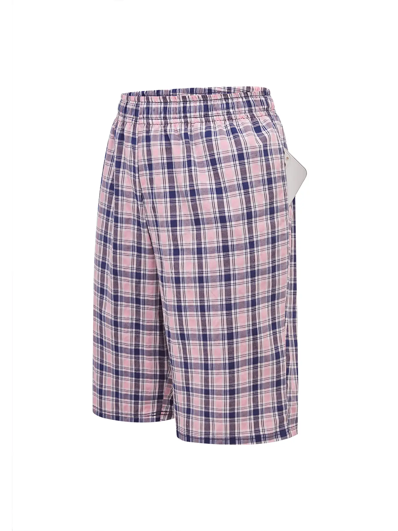 Men's Long Beach Flat Corner Pants Casual Checkered Elastic Waistband Comfortable Home Casual Sleeping Youth Boxing Pants Mens — image 11